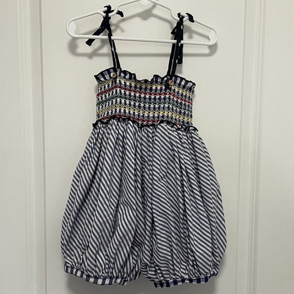 Clan C Bubble Smocked Zigzag Romper Size 12M - Picture 5 of 10